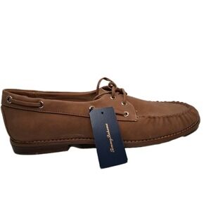 Tommy Bahama Woman's Brown Suede Deck Shoe Sz 10  Cushion Sole Comfortable‎ NEW